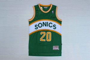 Maillot De Basket Seattle Supersonics Gary Payton 20 Engrener Vert